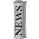 download Rolled Up Newspaper clipart image with 180 hue color