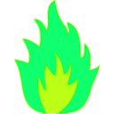 download Fire clipart image with 90 hue color