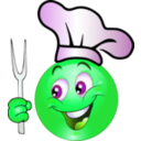 download Cook Smiley Emoticon clipart image with 90 hue color