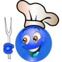 download Cook Smiley Emoticon clipart image with 180 hue color