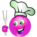 download Cook Smiley Emoticon clipart image with 270 hue color