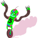 download Running Robot clipart image with 135 hue color
