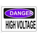 download Danger High Voltage Alt 3 clipart image with 270 hue color