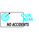 download Our Aim No Accidents Simple clipart image with 180 hue color