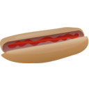 download Hot Dog With Ketchup clipart image with 0 hue color