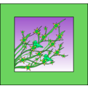 download Branches Flowers Birds clipart image with 90 hue color
