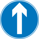 Roadsign Ahead Only