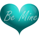 download Red Heart Be Mine Smiley clipart image with 180 hue color