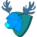 download Rudolph clipart image with 180 hue color