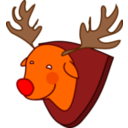 download Rudolph clipart image with 0 hue color