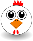 Funny Chicken Face Cartoon