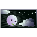 download Curious Moon clipart image with 90 hue color