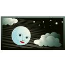 download Curious Moon clipart image with 0 hue color