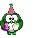 download Owl Party clipart image with 90 hue color