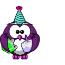 download Owl Party clipart image with 270 hue color