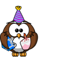 download Owl Party clipart image with 0 hue color