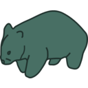 download Wombat clipart image with 135 hue color