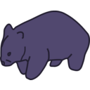 download Wombat clipart image with 225 hue color