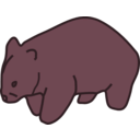 download Wombat clipart image with 315 hue color