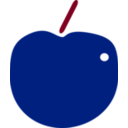 download Red Apple clipart image with 225 hue color