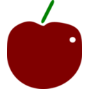download Red Apple clipart image with 0 hue color