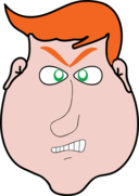 Angry Man Orange Hair