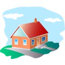 download House clipart image with 0 hue color