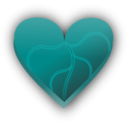 download Broken Heart 4 clipart image with 180 hue color