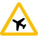 download Roadsign Aiplane clipart image with 45 hue color