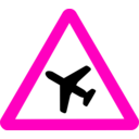 download Roadsign Aiplane clipart image with 315 hue color