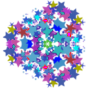 download Kaleidoscope 3 Fold Symmetry clipart image with 180 hue color