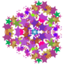 download Kaleidoscope 3 Fold Symmetry clipart image with 270 hue color