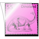 download Dino Stamp In Stamp Mount clipart image with 180 hue color
