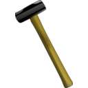 download Red Sledgehammer clipart image with 45 hue color