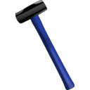 download Red Sledgehammer clipart image with 225 hue color