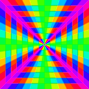 download 12 Color Rainbow Square Tunnel clipart image with 315 hue color