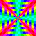 download 12 Color Rainbow Square Tunnel clipart image with 0 hue color