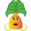 download Pineapple Face clipart image with 0 hue color