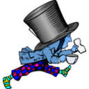 download Mad Hatter clipart image with 180 hue color