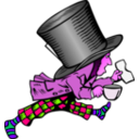download Mad Hatter clipart image with 270 hue color
