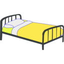 download Single Bed clipart image with 0 hue color