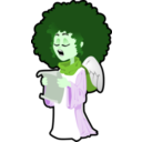 download Singing Angel clipart image with 90 hue color