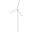 download Wind Turbine clipart image with 0 hue color