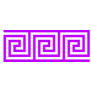 download Edge To Edge 4 Turns Greek Key Inverse Meandre With Lines clipart image with 45 hue color