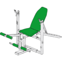 download Exercise Bench clipart image with 90 hue color