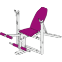 download Exercise Bench clipart image with 270 hue color