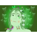 download Linda Fairy Butterflies clipart image with 90 hue color