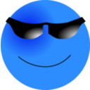 download Smiley Cool clipart image with 180 hue color