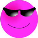 download Smiley Cool clipart image with 270 hue color