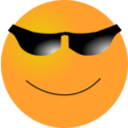 download Smiley Cool clipart image with 0 hue color